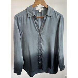 Anthropologie CLOTH & STONE Dip Dyed Button Down Shirt Size‎ XS